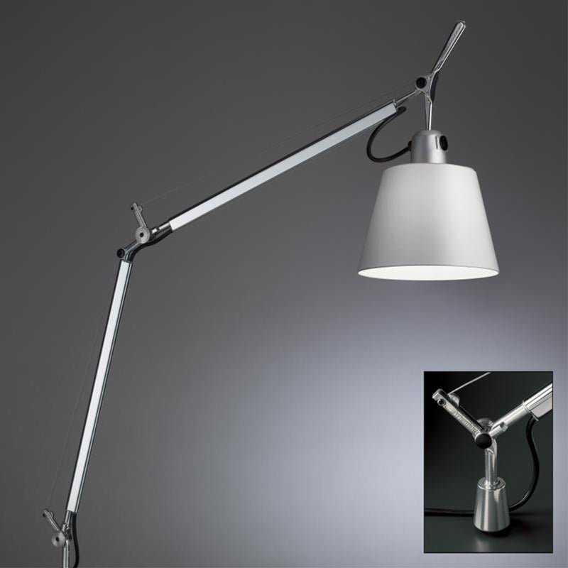 Artemide-Tolomeo-TLS0010-Tolomeo Table Lamp With Shade-Aluminum/Silver Fiber