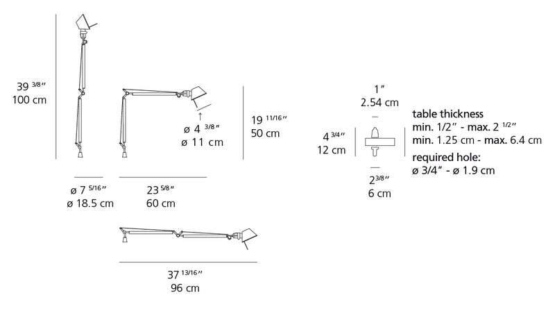 Artemide-Tolomeo-TOL0083-Tolomeo Midi LED Table Lamp-Anthracite Grey