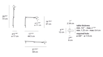 Artemide-Tolomeo-TOL0090-Tolomeo Micro LED Table Lamp-Aluminum