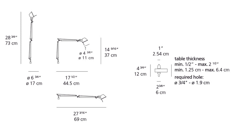 Artemide-Tolomeo-TOL0090-Tolomeo Micro LED Table Lamp-Aluminum