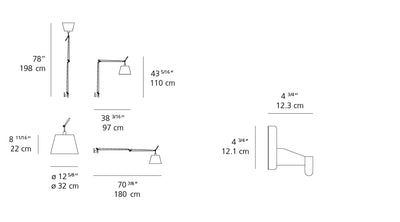 Artemide-Tolomeo-TLM1106-Tolomeo Mega Wall Lamp-Black