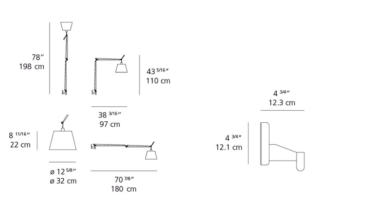 Artemide-Tolomeo-TLM1106-Tolomeo Mega Wall Lamp-Black