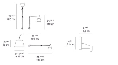 Artemide-Tolomeo-TLM1107-Tolomeo Mega Wall Lamp-Black