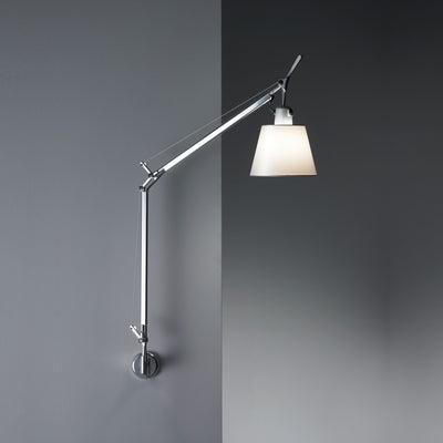 Artemide-Tolomeo-TLS1104-Tolomeo Wall with Shade-Aluminum/Parchment