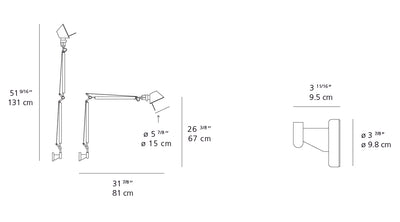 Artemide-Tolomeo-TOL1110-Tolomeo Classic Wall Light-Aluminum