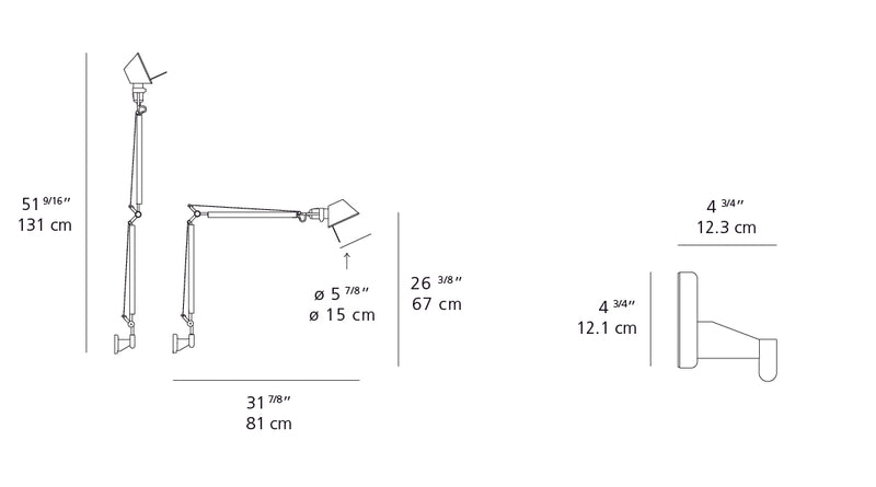 Artemide-Tolomeo-TOL1106-Tolomeo Classic Wall Light-White