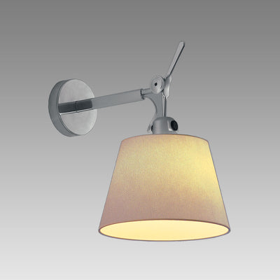 Artemide-Tolomeo-TOL1170-Tolomeo Shade Wall Light-Aluminum/Parchment