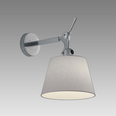 Artemide-Tolomeo-TOL1171-Tolomeo Shade Wall Light-Aluminum/Silver Fiber