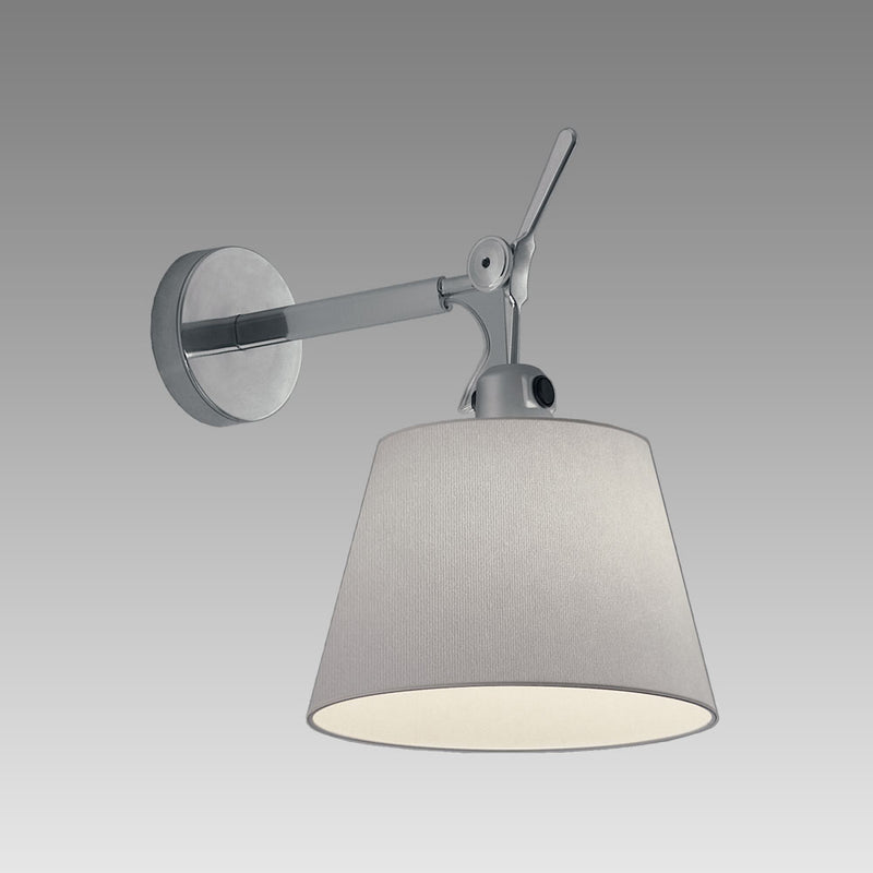 Artemide-Tolomeo-TOL1171-Tolomeo Shade Wall Light-Aluminum/Silver Fiber