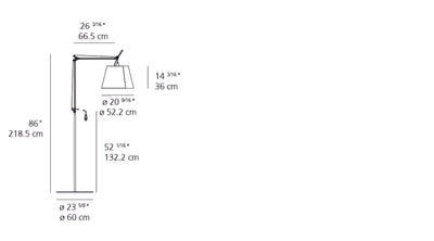 Artemide-Tolomeo-TOU0102-Tolomeo Mega Outdoor Floor Lamp-White