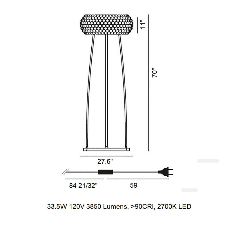 Foscarini - 138013 16 U - Caboche Floor Lamp - Caboche - Transparent