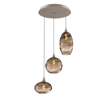 Hammerton Studio - CHB0048-03-BS-OB-C01-E2 - Three Light Multi-Port - Misto - Metallic Beige Silver