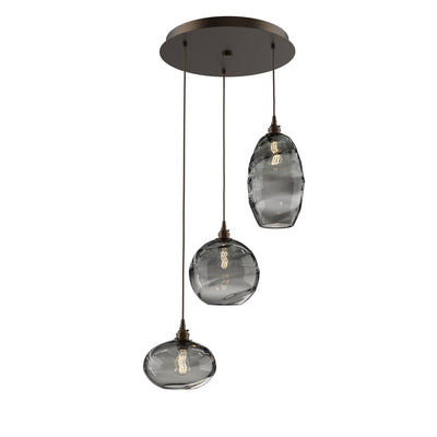 Hammerton Studio - CHB0048-03-FB-OS-C01-E2 - Three Light Multi-Port - Misto - Flat Bronze
