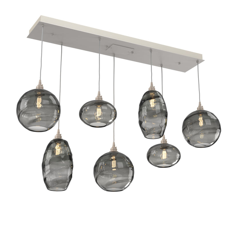 Hammerton Studio - PLB0048-07-BS-OS-C01-E2 - Seven Light Multi-Port - Misto - Metallic Beige Silver