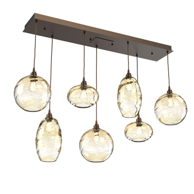 Hammerton Studio - PLB0048-07-FB-OA-C01-E2 - Seven Light Multi-Port - Misto - Flat Bronze