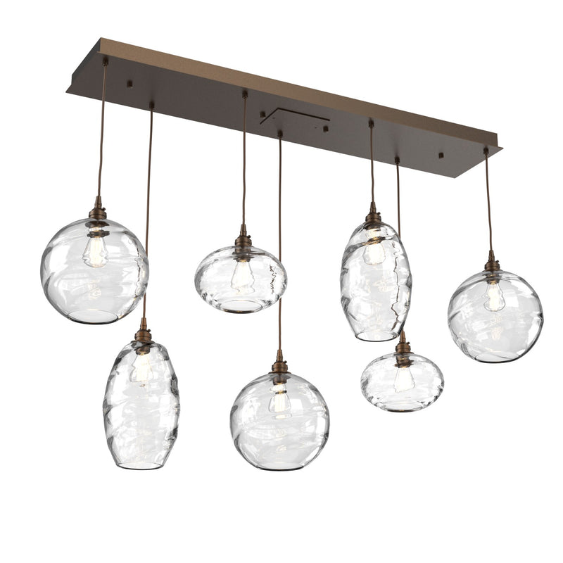 Hammerton Studio - PLB0048-07-FB-OC-C01-E2 - Seven Light Multi-Port - Misto - Flat Bronze