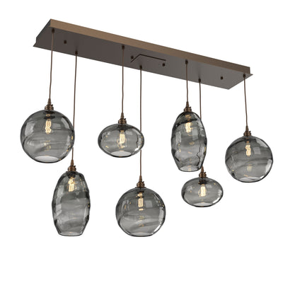 Hammerton Studio - PLB0048-07-FB-OS-C01-E2 - Seven Light Multi-Port - Misto - Flat Bronze