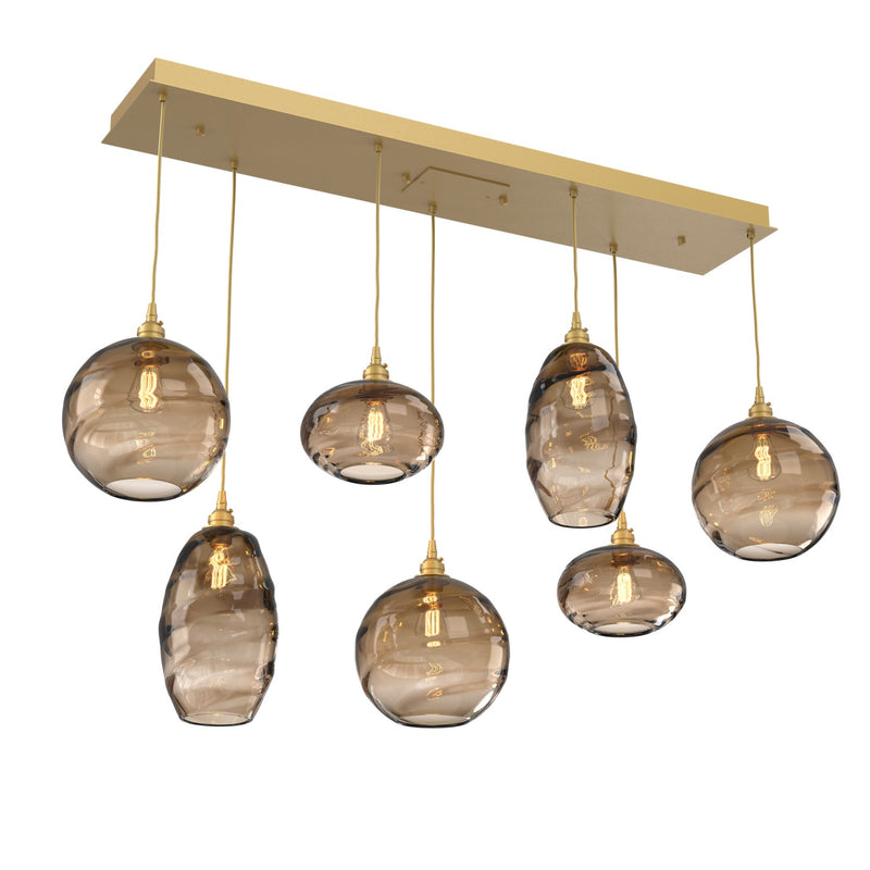 Hammerton Studio - PLB0048-07-GB-OB-C01-E2 - Seven Light Multi-Port - Misto - Gilded Brass