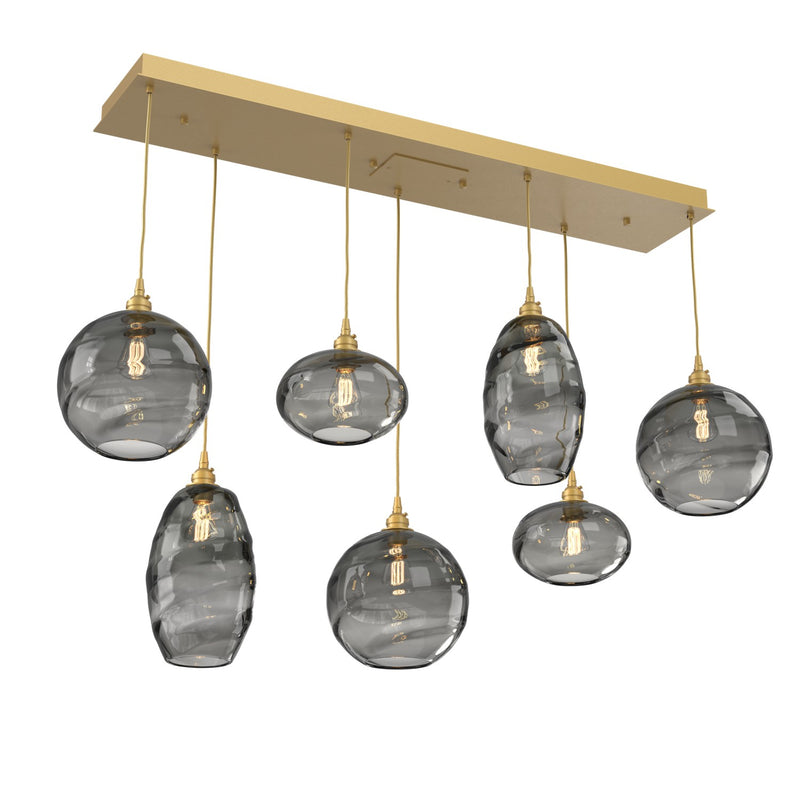 Hammerton Studio - PLB0048-07-GB-OS-C01-E2 - Seven Light Multi-Port - Misto - Gilded Brass