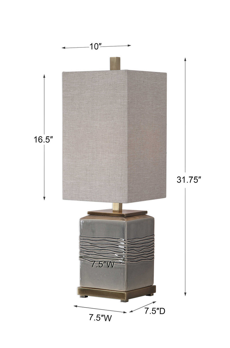 Covey Gray Glaze Buffet Lamp