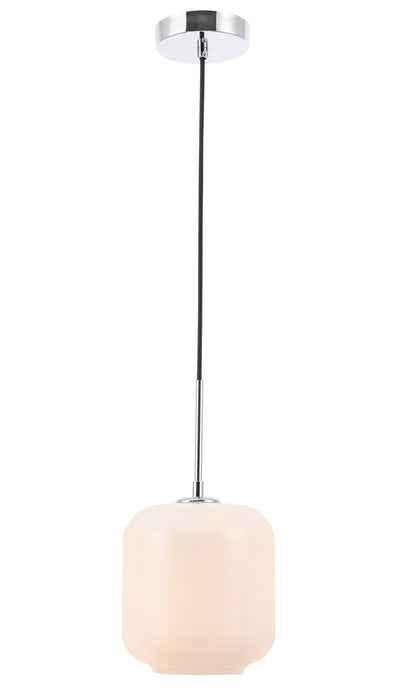 Elegant Lighting - LD2273C - One Light Pendant - Collier - Chrome And Frosted White Glass