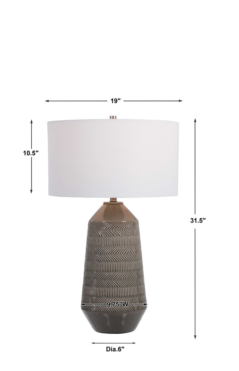 Rewind Gray Table Lamp