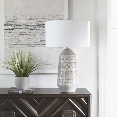 Rewind Gray Table Lamp