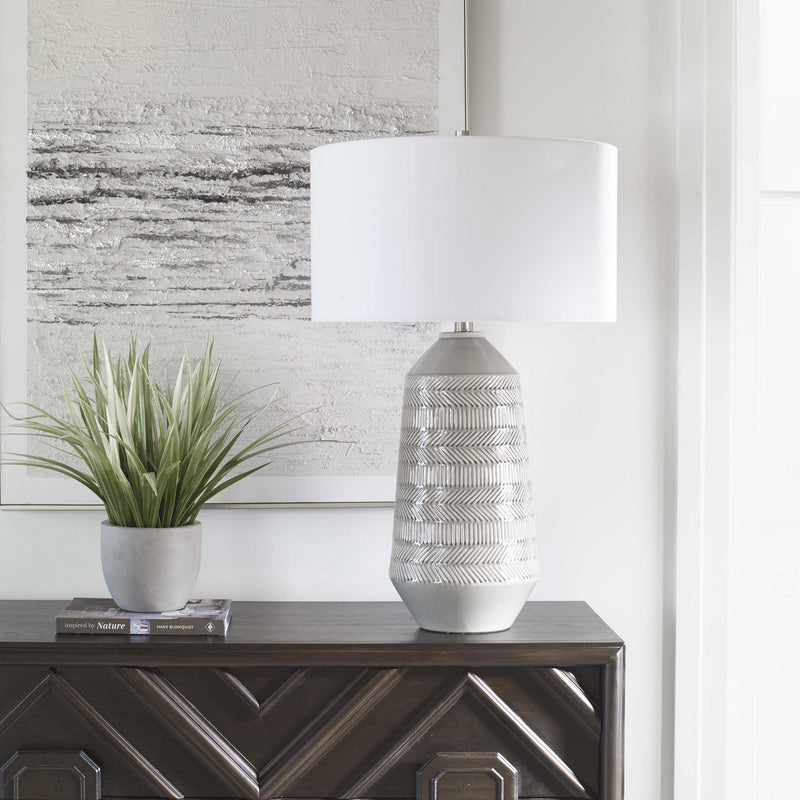 Rewind Gray Table Lamp