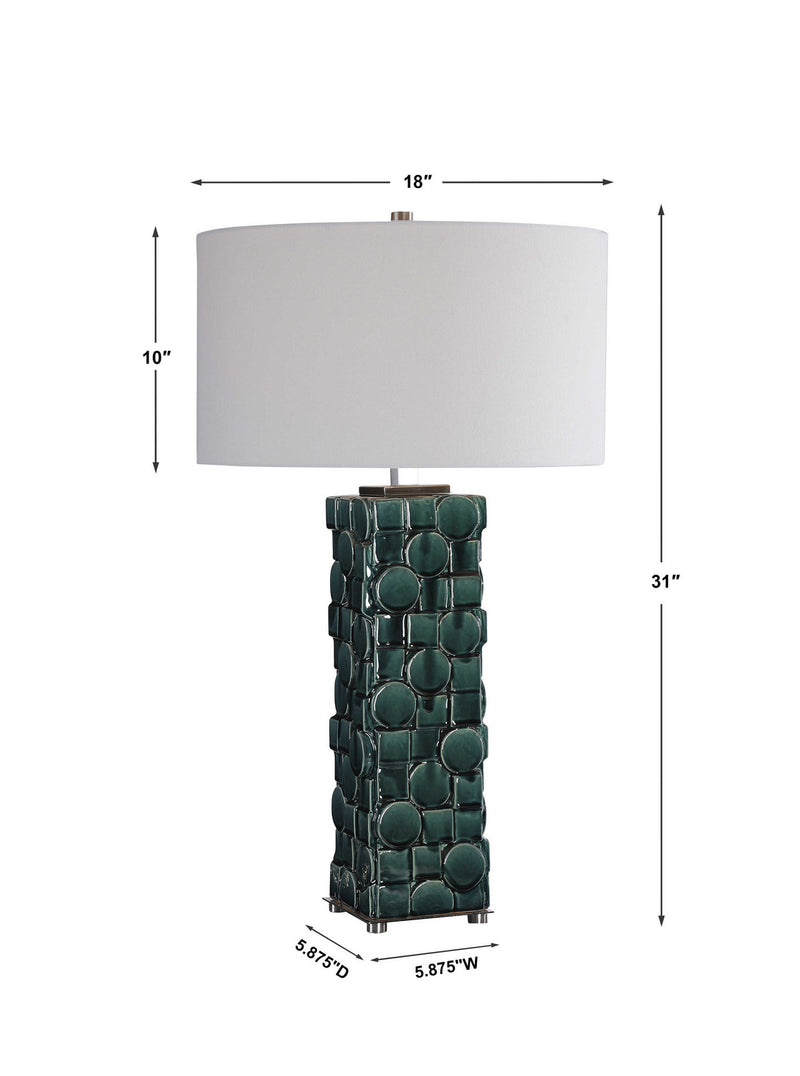 Geometry Green Table Lamp