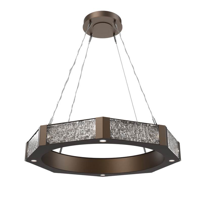 Hammerton Studio - CHB0061-36-FB-GC-CA1-L3 - LED Lantern - Glacier - Flat Bronze