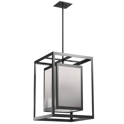 Hammerton Studio - OPB0027-22-AG-FS-001-E2 - Four Light Outdoor Pendant - Outdoor-Box - Argento Grey