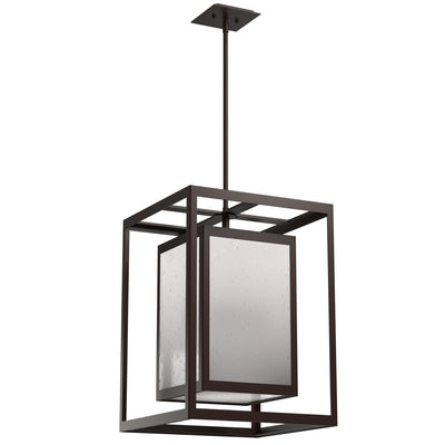 Hammerton Studio - OPB0027-22-SB-FS-001-E2 - Four Light Outdoor Pendant - Outdoor-Box - Statuary Bronze