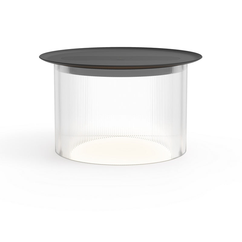 Pablo Designs - CARO LRG CLR 12 BLK - LED Table - Carousel - Clear/ Black