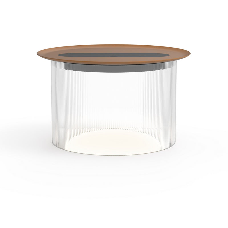 Pablo Designs - CARO LRG CLR 12 TER - LED Table - Carousel - Clear/ Terracotta