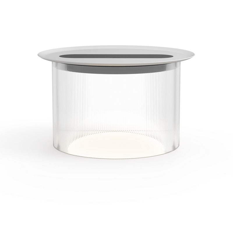 Pablo Designs - CARO LRG CLR 12 WHT - LED Table - Carousel - Clear/White