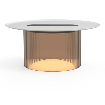 Pablo Designs - CARO LRG BRZ 16 WHT - LED Table - Carousel - Bronze/White