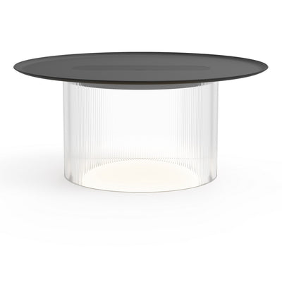 Pablo Designs - CARO LRG CLR 16 BLK - LED Table - Carousel - Clear/ Black
