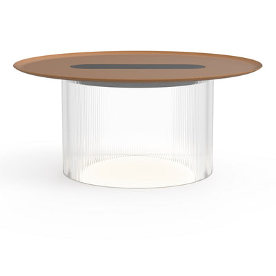 Pablo Designs - CARO LRG CLR 16 TER - LED Table - Carousel - Clear/ Terracotta