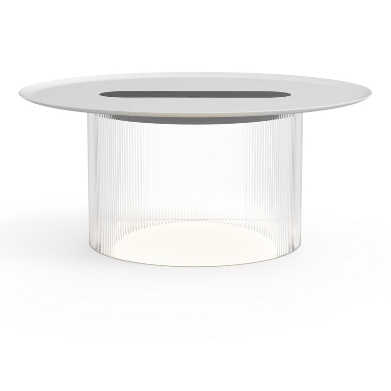 Pablo Designs - CARO LRG CLR 16 WHT - LED Table - Carousel - Clear/White