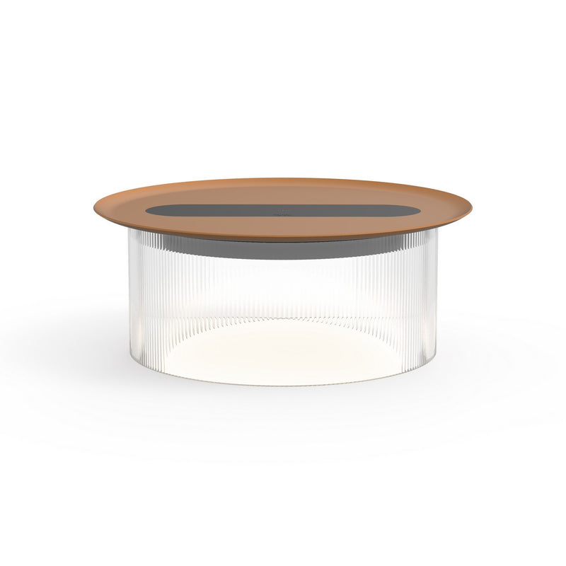 Pablo Designs - CARO SML CLR 12 TER - LED Table - Carousel - Clear/ Terracotta