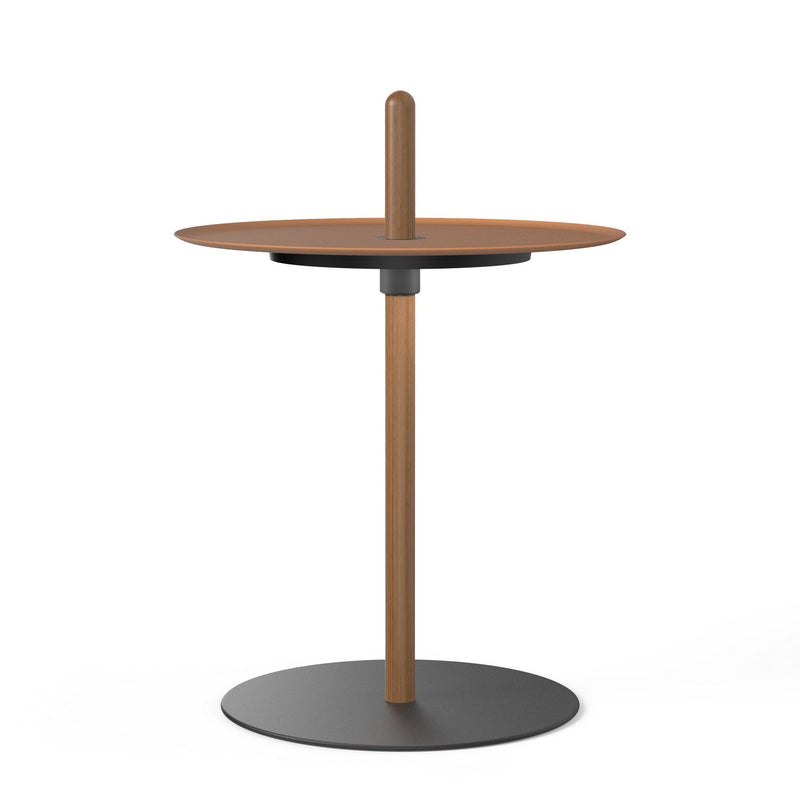 Pablo Designs - NIVE PED SML WAL TER - LED Pedestal - Nivel - Walnut/Terracotta