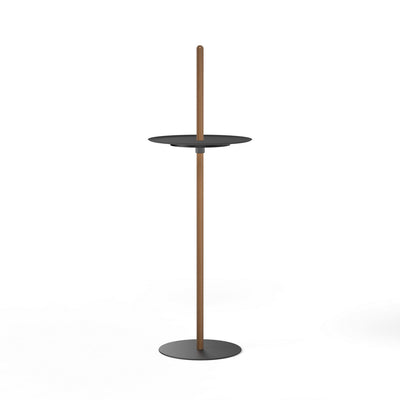 Pablo Designs - NIVE PED LRG WAL BLK - LED Pedestal - Nivel - Walnut/Black