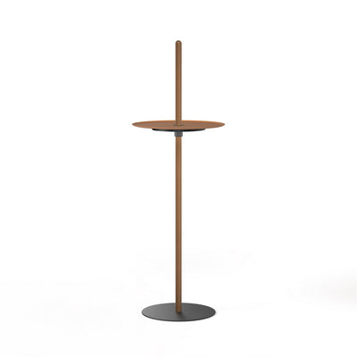 Pablo Designs - NIVE PED LRG WAL TER - LED Pedestal - Nivel - Walnut/Terracotta