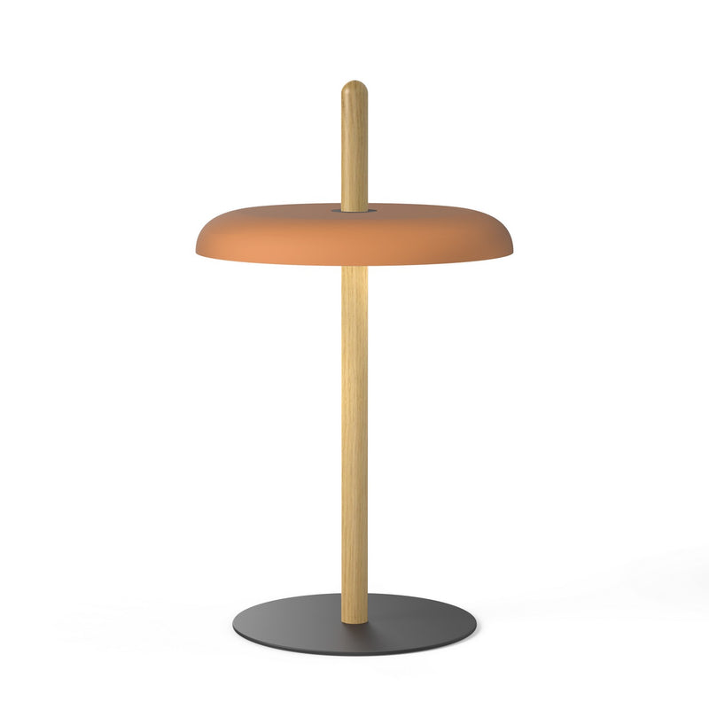 Pablo Designs - NIVE TBL OAK TER - LED Table - Nivel - White Oak/Terracotta