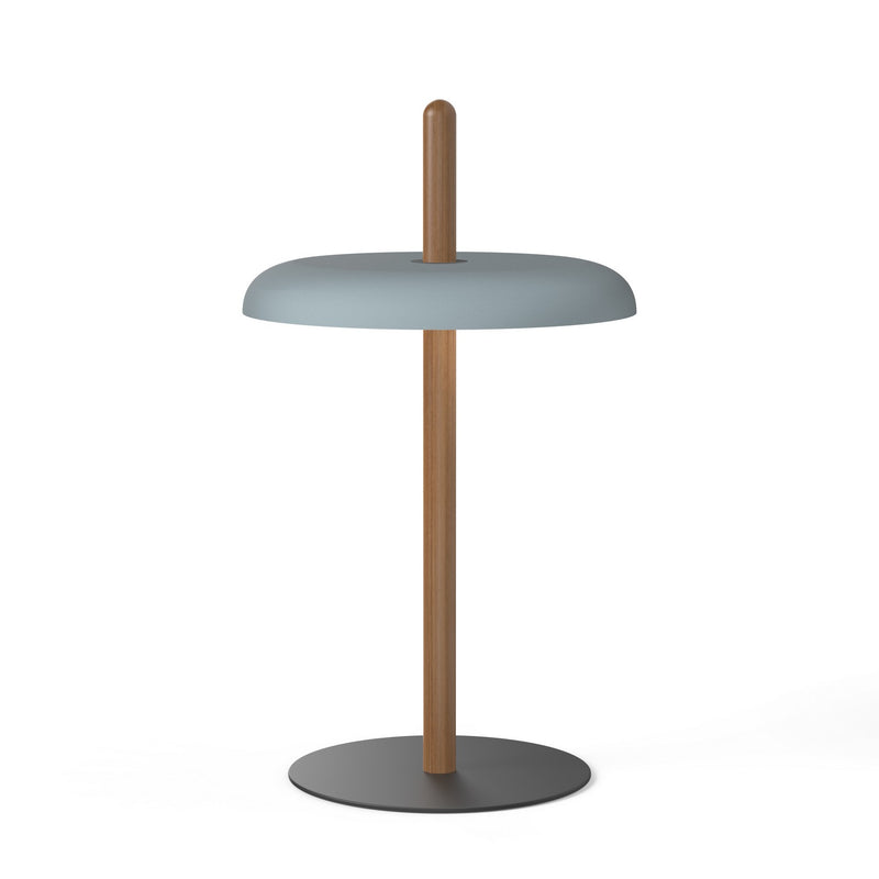 Pablo Designs - NIVE TBL WAL BLU - LED Table - Nivel - Walnut with/Blue
